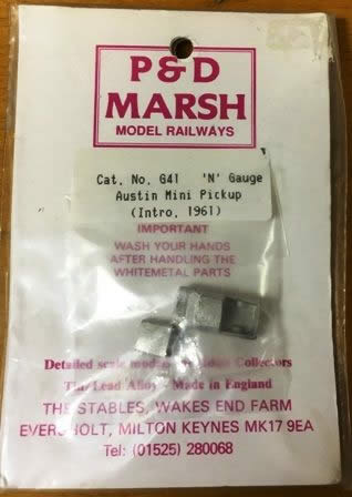 P&D Marsh: N Gauge: Austin Mini Pick Up Introduced 1961