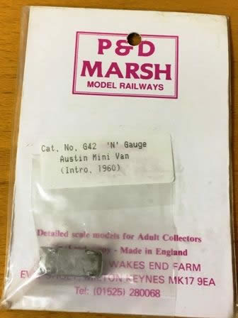 P&D Marsh: N Gauge: Austin Mini Van Introduced 1960