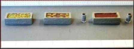 Knightwing: OO/HO Gauge: Station/Street Furniture (Large Plant Container & Litter Bins)