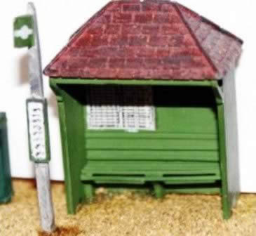 Langley: OO/HO Gauge: Country Bus Shelter & Bus Stop