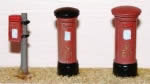 Langley: OO Gauge: 3 Assorted Pillar Boxes
