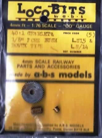 A B S Models: OO Gauge: 40:1 Gearset & 1/8
