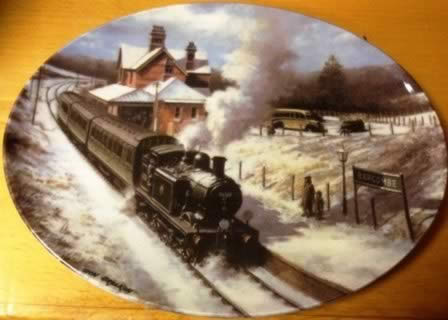 Meeting at Barcombe. Limited edition Ceramic Plate by Don Breckon Bradex 26-W90-88.4