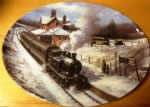 Meeting at Barcombe. Limited edition Ceramic Plate by Don Breckon Bradex 26-W90-88.4