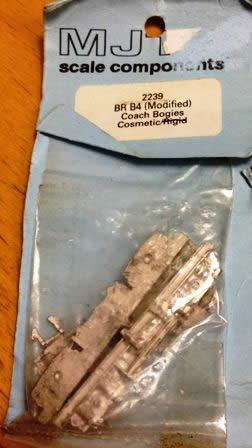 MJT Scale Components: OO Gauge: Coach Bogies Cosmetic