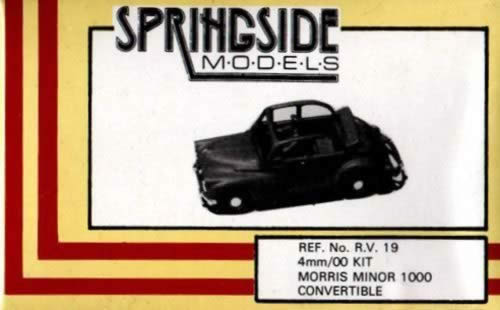 Springside: OO Gauge: Morris Minor 1000 (Convertible) Car Kit