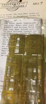 Craftsman: OO Gauge: Lima DMU Kit Class Derby 79xxx