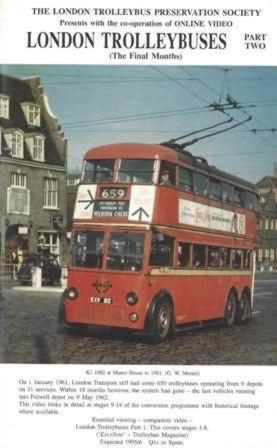 On Line Videos - London Trolley Buses Part 2