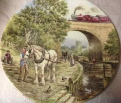 Over the Canal. Limited edition Ceramic Plate by John Chapman Bradex 26-W90-45.1