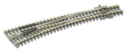 Peco: N Gauge: Insulfrog Turnout Code 80 Curved Double Radius Left Hand