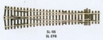 Peco: OO Gauge: Insulfrog Turnout Code 100 Y Large Radius
