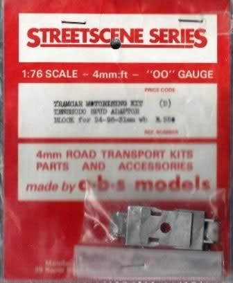 A B S Models: OO Gauge: Tramcar Motorising Kit Adaptor Block