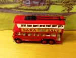 Lledo: Days Gone By: Saxa Salt Double Decker London Transport Model Trolley Bus