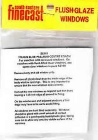 South Eastern Finecast: OO Gauge: Tri-ang Blue Pullman Centre Coach Windows