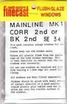 South Eastern Finecast: OO Gauge: Mainline Mk1 Corridor Or Brake 2nd Windows