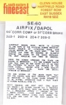 South Eastern Finecast: OO Gauge: Airfix/Dapol 60' Corridor Composite/57' Corridor/Brake 202-1/203-4/205-0 Windows