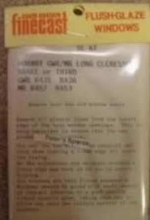 South Eastern Finecast: OO Gauge: Hornby GWR/MR Long Clerestory Brake Or Third GWR/MR Coach Windows