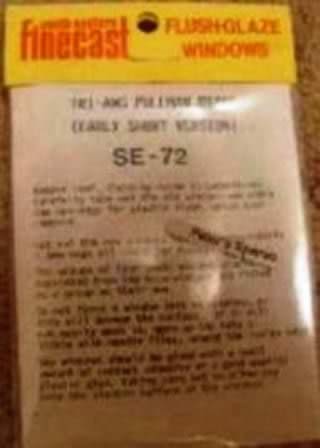 South Eastern Finecast: OO Gauge: Tri-ang Pullman Brake Windows