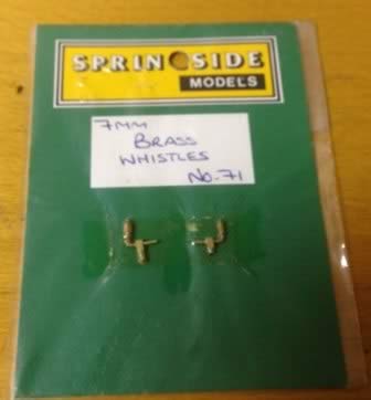 Springside: O Gauge: Brass Whistles (Large & Small Types)