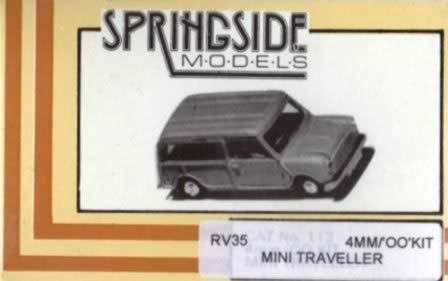 Springside: OO Gauge: Mini Traveller Car Kit