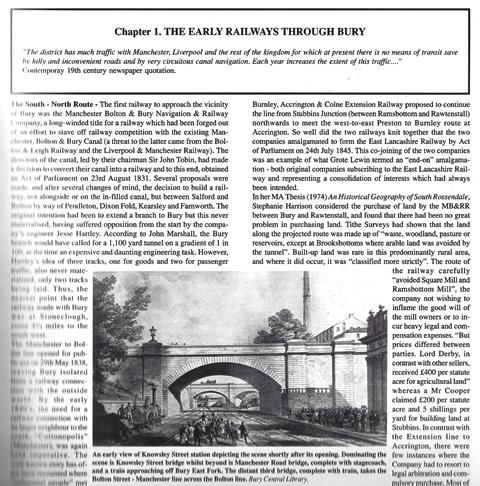 An Illustrated Historical Survey Of The Railways In And Around Bury