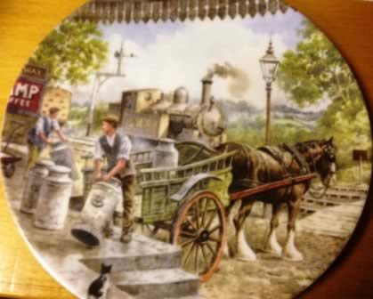 The Milk Train. Limited Edition Ceramic Plate By John Chapman Bradex 26-W90-45.3