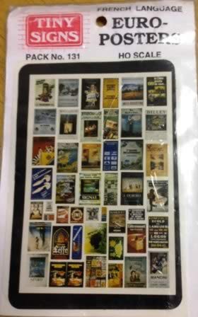 Tiny Signs: HO Gauge: Euro Posters