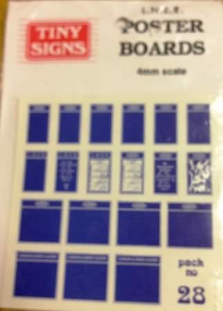 Tiny Signs: OO Gauge: Poster Boards