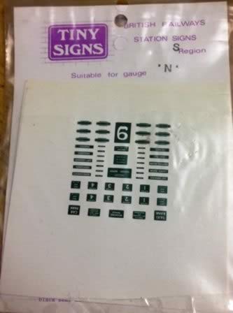 Tiny Signs: N Gauge: British Railways Station Signs 