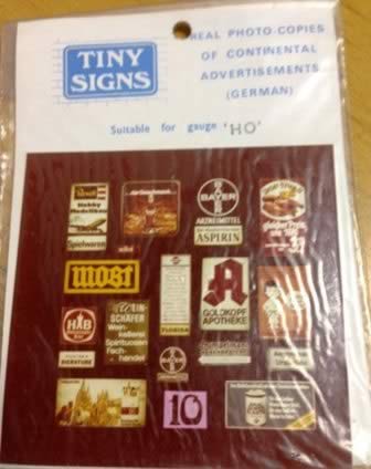 Tiny Signs: HO Gauge: German Adverts