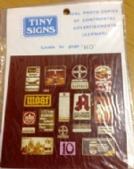 Tiny Signs: HO Gauge: German Adverts