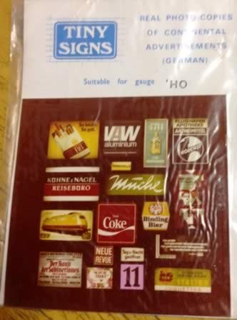 Tiny Signs: HO Gauge: German Adverts