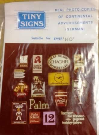 Tiny Signs: HO Gauge: German Adverts