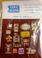 Tiny Signs: HO Gauge: German Adverts