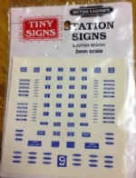 Tiny Signs: N Gauge: British Railways Station Signs Scottish Region Blue