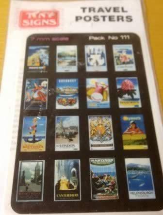 Tiny Signs: O Gauge: BR Travel Posters Small