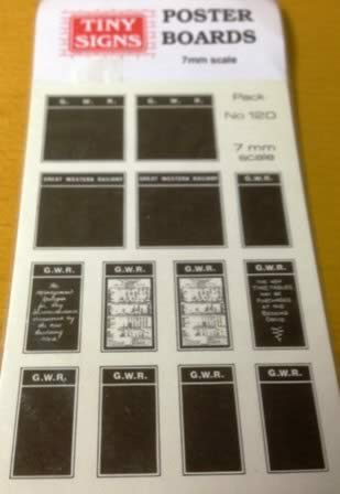 OO gauge Tiny Signs pack 27 LMS Poster Boards 