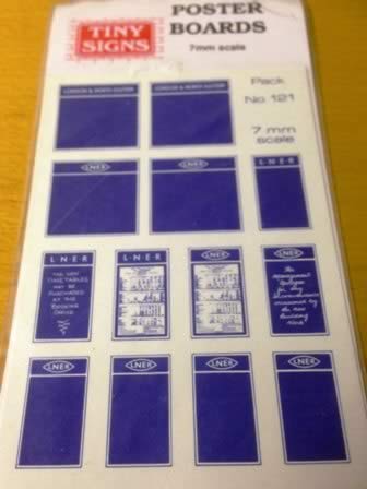 Tiny Signs: O Gauge: LNER Poster Boards
