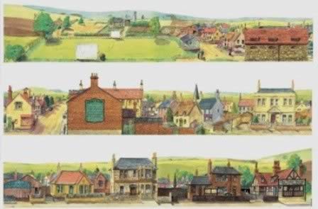 Townscene: Country Village scenic background