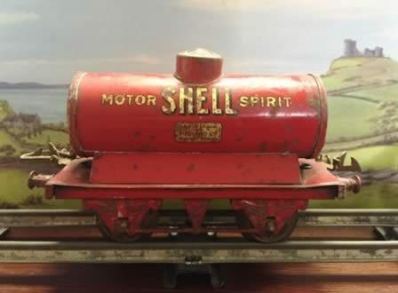Hornby: O Gauge: Tinplate: Shell 'Motor Spirit' Tank Wagon