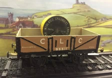 Kit Built: O Gauge: Open Wagon 'CLC' With Cable Drum