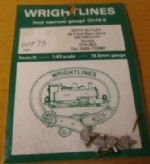 Wright: O Gauge: Plumb Couplings